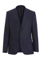 Slim Fit Notch Lapel Purple Casual Blazer - SAYKI