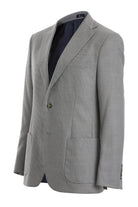 Slim Fit Notch Lapel Textured Beige Casual Blazer - SAYKI