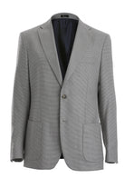 Slim Fit Notch Lapel Textured Beige Casual Blazer - SAYKI