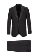 Slim Fit Peak Lapel Black Classic Tuxedo Suit
