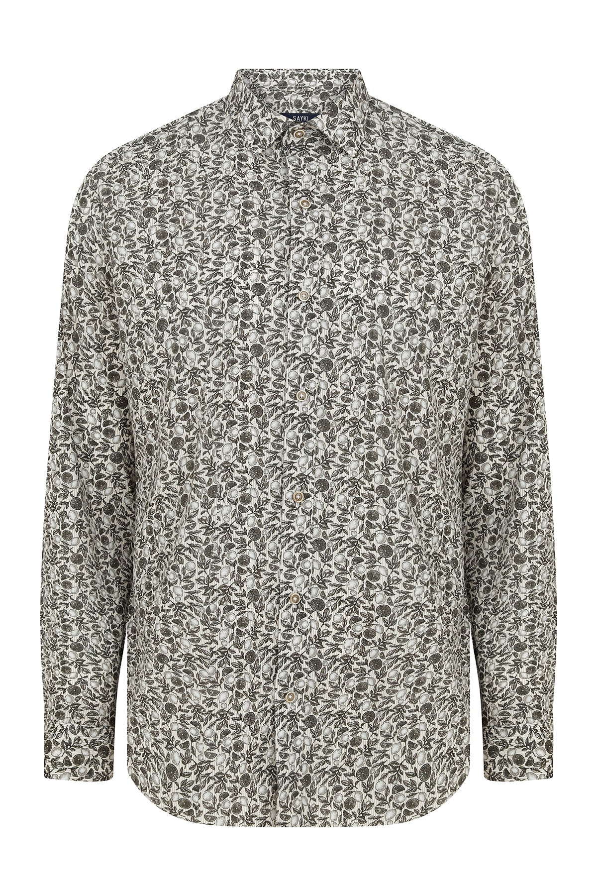Slim Fit Printed 100% Cotton Brown Casual Shirt - MIB