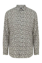 Slim Fit Printed 100% Cotton Brown Casual Shirt - MIB