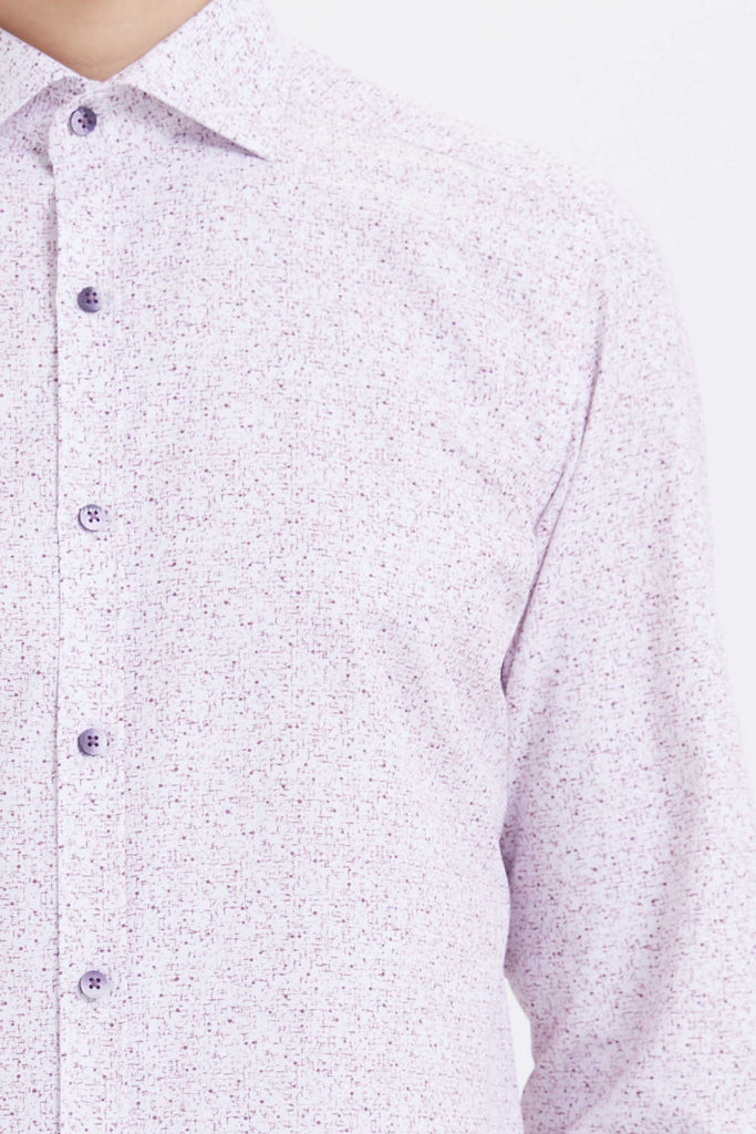 Slim Fit Printed Cotton Blend Dark Navy Casual Shirt - MIB