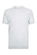 Slim Fit Rayon Gray Crew Neck Knit T-Shirt