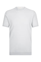 Slim Fit Rayon Gray Crew Neck Knit T-Shirt - SAYKI