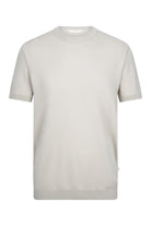 Slim Fit Rayon Khaki Crew Neck Knit T-Shirt - SAYKI