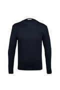 Slim Fit Rayon Navy Crewneck Sweater