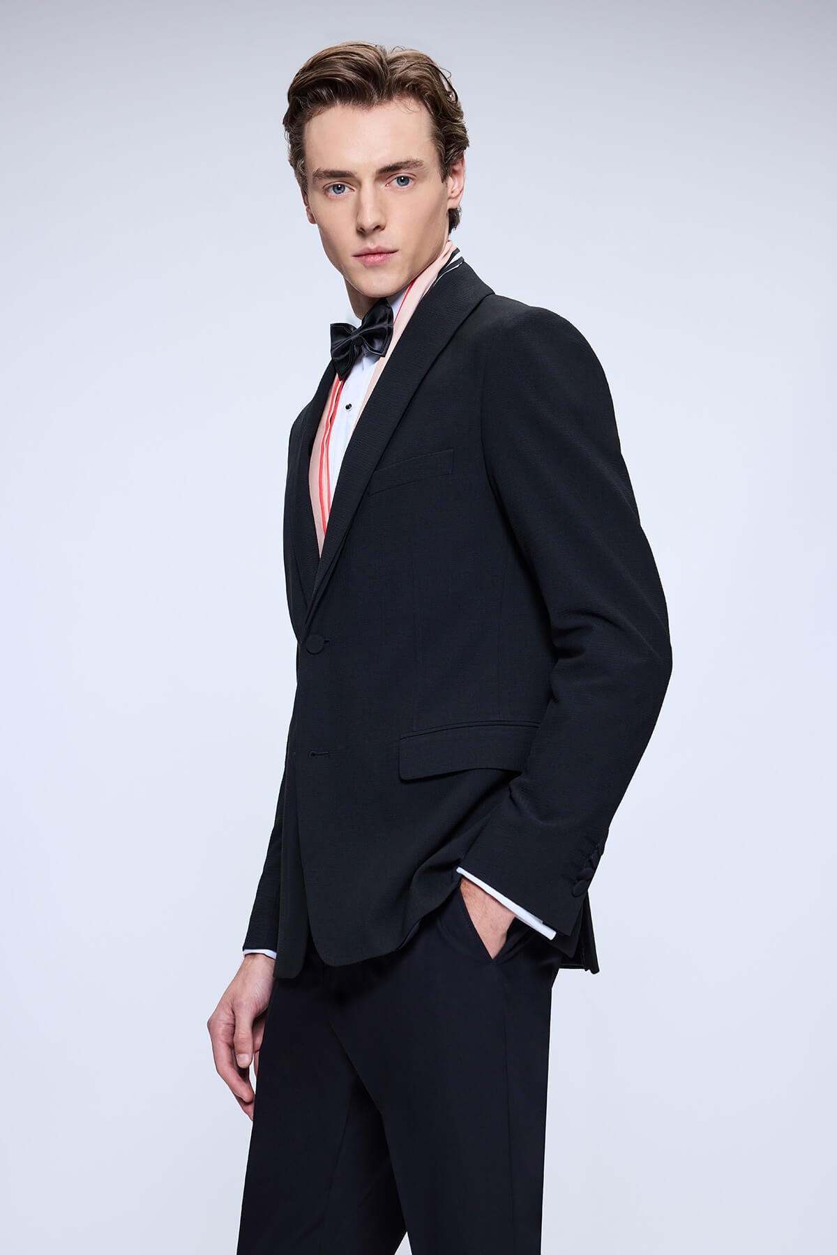 Slim Fit Release Shawl Lapel Black Classic Tuxedo Suit