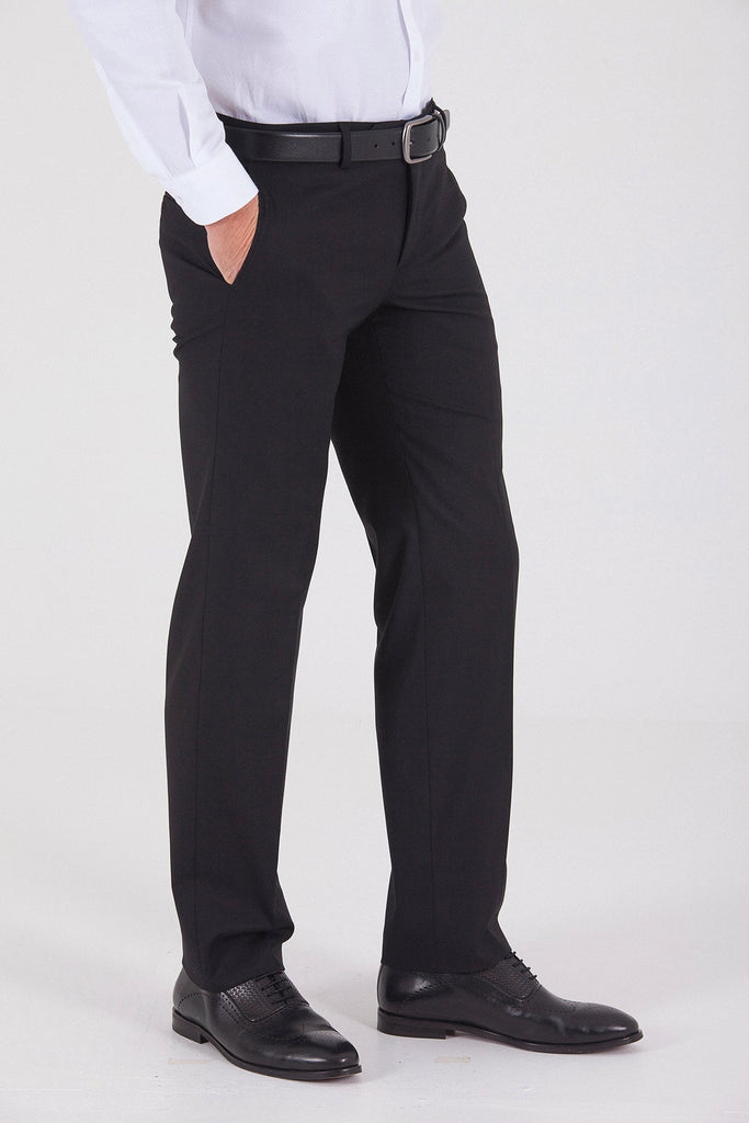Slim Fit Side Pocket Low Waist Unpleated Navy Dress Pants