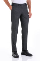 Slim Fit Textured Black Side Pocket Low Waist Dress Pants