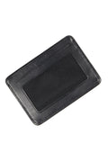 Textured Leather Black Card Case