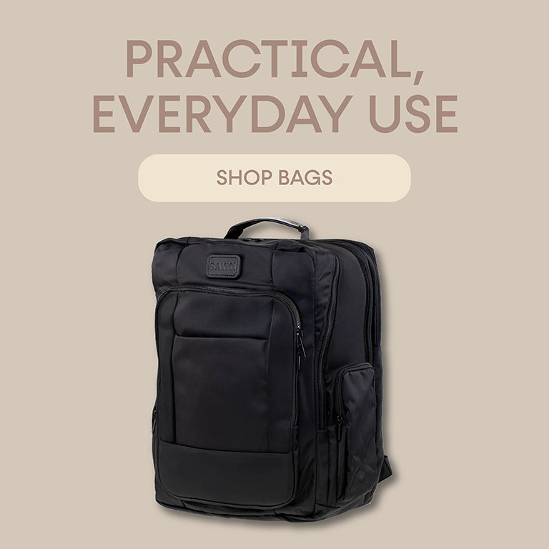 SAYKI black backpack designed for practical everyday use as a Valentine’s Day gift