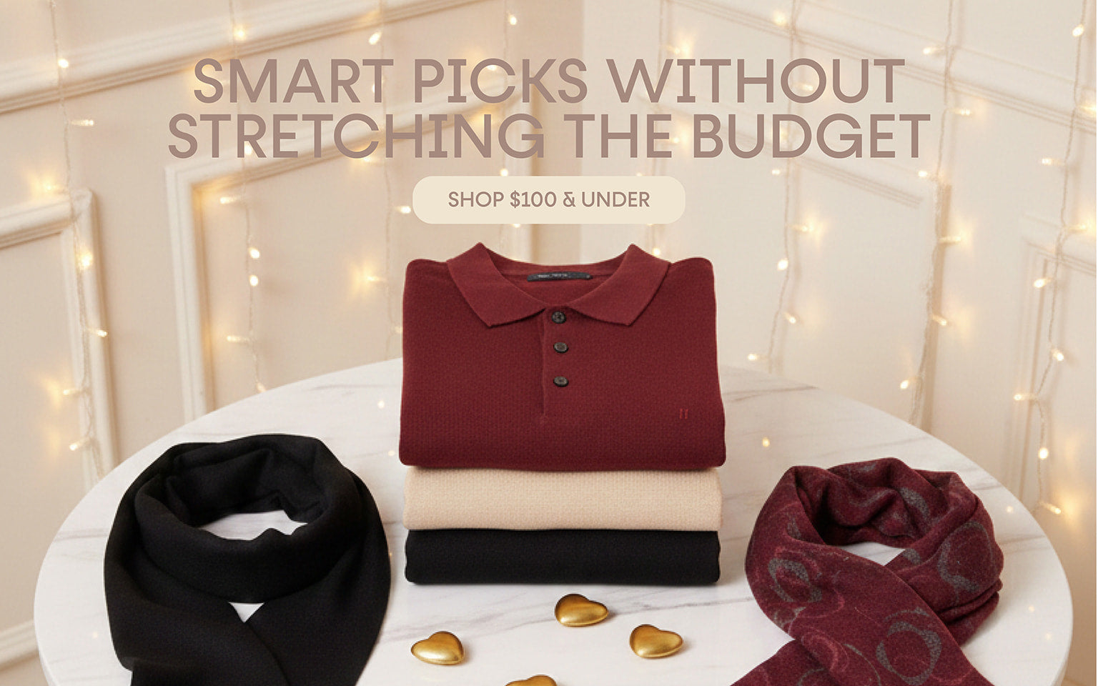 Affordable SAYKI Valentine’s Day gift ideas under $100 including knitwear, scarves, and accessories