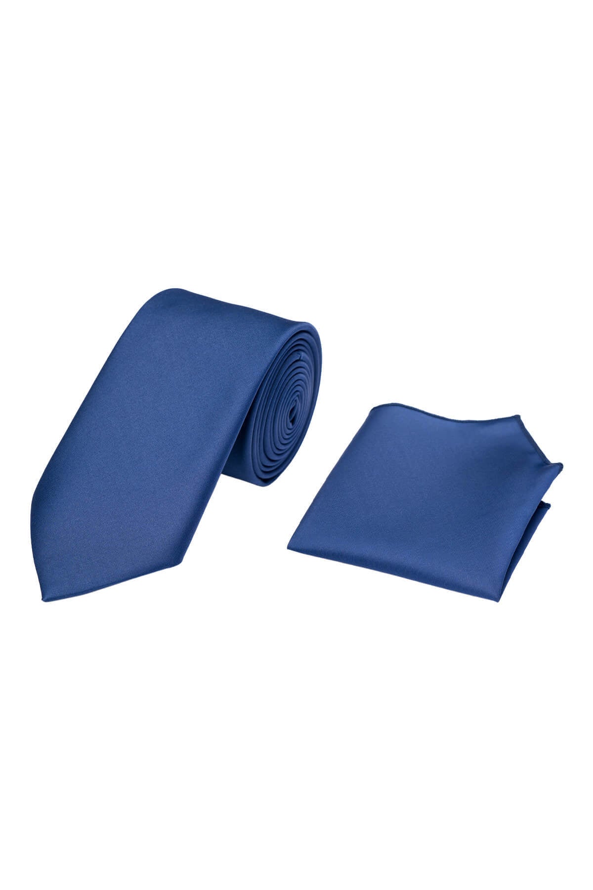 Water and Stain Resistant 2.75’’ Navy Tie and Pocket Square