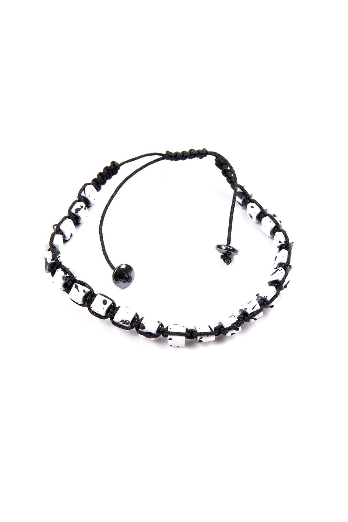 White Hematite Cube Beads Bracelet - MIB