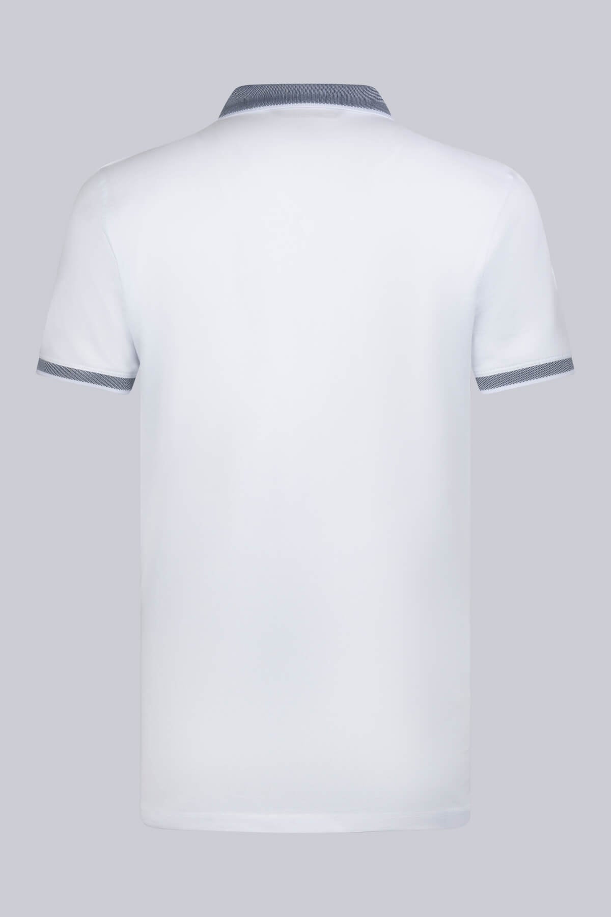 White Regular Fit 100% Cotton Polo T-Shirt - SAYKI